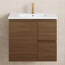 Dolce 750mm Walnut Wall Hung Single Vanity